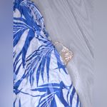 EN CRÈME Women’s Tropical Flowy Summer Jumpsuit Blue Size L Photo 4