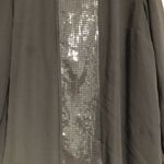 Talbots semi sheer sequined blouse grey women’s size 12 party holiday new years Photo 5