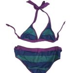 American Eagle Outfitters Purple and Green Bikini Photo 1
