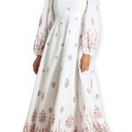 The Poppy Floral Embroidered Midi Dress Size M Photo 13