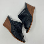Matt Bernson Pia Woven Leather Wedges in‎ Black Size 8 Photo 2