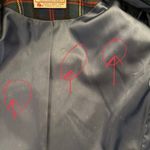 Pendleton 100% wool blue & green tartan plaid blazer pockets brass buttons PM. Photo 9