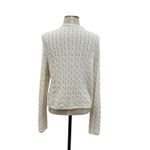 J.Crew  Odette Cable-knit Sweater Lady Jacket in Cotton-Blend Bouclé Ivory Small Photo 7