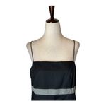 Ann Taylor  Dress Women 14 Petite Black Gingham Belt Square Neck Mini Preppy Boho Photo 4