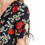 Madewell Peekaboo Sleeve Midi Dress in Hillside Daisies Dark Navy Floral Size 0 Photo 2