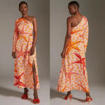Anthropologie  Farm Rio One-Shoulder Starfish Maxi Dress Size Small NWOT $248 Photo 10