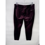 7 For All Mankind  Velvet‎ Pants Burgundy High Rise Cropped Size 30 Photo 4