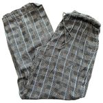Ralph Lauren Lauren  Size M Black Blue Plaid Long Sleeve Pajama Top & Bottom Set Photo 4