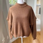 Terra & Sky  Camel Tan Cropped Mockneck Sweater Size 14 0X Photo 3