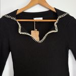 New The Rihoas Black Contrast Stitch Sweater Mini Dress Size M Size M Photo 5