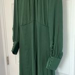 ZARA NWT  Elegant Satin Long Sleeve Mock Neck Midi Dress Size Small $80 Photo 5