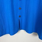 John Mark  Tunic Top Womens Large Blue Button Back Collared Shirt Lagenlook Artsy Photo 7
