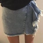 Hot2own Boutique Denim Side Ruffle Skirt Photo 8