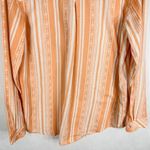 Wrangler Wrancher Shirt Small Top Orange Cream Striped Western Boho Collared 151 Photo 6
