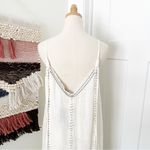 Massimo Dutti  Sleeveless Embroidered Linen Maxi Dress Cream Size M-L NWT Photo 8