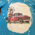 BLUE SPLATTER COUNTRY WESTERN GRAPHIC TRUCK TEE Photo 3