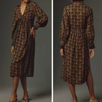 Farm Rio Printed V-Neck Tie Front Midi Dress, Size S Photo 1