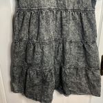 Charcoal Gray Black Acid Wash Button Photo 8