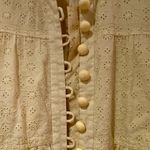Elevenses Anthropologie Rouleau Button Yellow Floral Eyelet Lace Peplum Jacket Photo 2