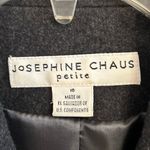 Josephine Chaus  Charcoal Grey Wool Cashmere Classic Button Blazer Size Petite 10 Photo 6