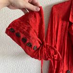 Free People  Vintage Women’s Red Stella Jacquard Blazer‎ Size Small Photo 10