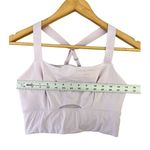Athleta  Lotus Size Medium Sports Bra Light Purple Long Workout Bra Racer Back Photo 3