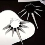 1 Pair Exaggerated Punk Gothic Hoop Earrings Photo 2