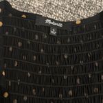 Madewell Smocked Elastic Top Polka Dt V-Neck Dress Sz M Photo 5