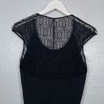 Helmut Lang Women M Black Puckered Lace Blouse Cap Sleeve Scoop Neck Casual Photo 6