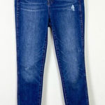 Madewell  Dark Wash Distressed Denim Button Fly 10” High-Rise Skinny Jeans Sz 26 Photo 0