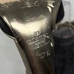 Valentino Garavani  Vintage Suede T Strap Side Cut Out Sandal Heel Black Y2K 37.5 Photo 10