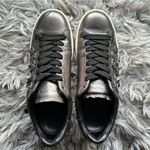 Coach  Tea Rose Floral Embellished Metallic Leather Sneakers womens shoe size 9 B Photo 3