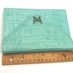 Karen Callan Designs Italian calfskin Envelope Clutch Blue Photo 11