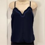 Carven Revolve Fragola Tank Top Scalloped Navy Blue 6 Classic Chic Scandigirl Photo 3