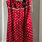 Polka dot Mini Dress abs Red Size 8 Photo 0