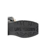 Moschino  Love Leather Combat Boots with Side Zip and Golden Detail Photo 4