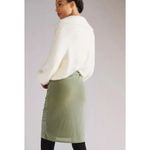 Anthropologie x Mare Mare Ruched Ruffled Mini Skirt Moss Photo 2