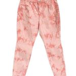 Style & Co SZ 8 Curvy Skinny Jeans Tie-Dye Mid-Rise Stretch Zip-Fly Coral Pink Photo 0