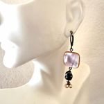 Mother of Pearl & Baroque Pearl Dangle Earrings Photo 4