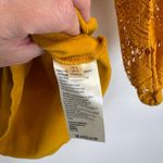 Anthropologie Top Womens S Marigold Yellow Cotton Crochet Sleeves Boho Country Photo 9