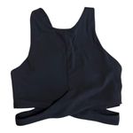 Athleta  Conscious Cut Out Crop Top/Athletic Bra Black Photo 1