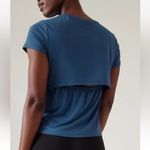 Athleta Air Out Cinch TEE in Blueish Size M Photo 2