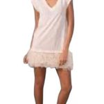 Haute Hippie 100% Cotton T-shirt Dress with Tulle Petal Ruffle Skirt Photo 0
