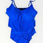 NEW Magicsuit Swimsuit Tankini Top Rita Ruffle Size 16 Blue Photo 0