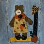 VTG Gap Button Down Jean Jacket with Fall Designs Blue Size XXL Photo 4