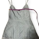 Abercrombie & Fitch Lace Skater Dress Baby Blue Crochet Sz Small Spaghetti strap Photo 3