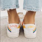 Soludos  rainbow wave sneakers‎ size 5 leather upper Photo 11
