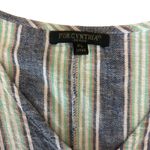 For Cynthia  Women Crop Top‎ PL Colorful Striped Tie Front Coastal Beachy Summer Photo 1