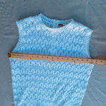 Vintage size 36 Montgomery Ward made in Japan knitted leaf pattern vest. White Size M Photo 6