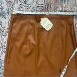 Altar'd State NWT Altar’d State Camel Brown Faux Leather Mini Skirt Size Large Photo 4